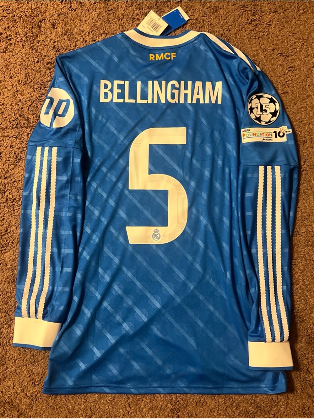 Adidas UEFA Champion’s League Real Madrid Jude Bellingham Jersey Size Large